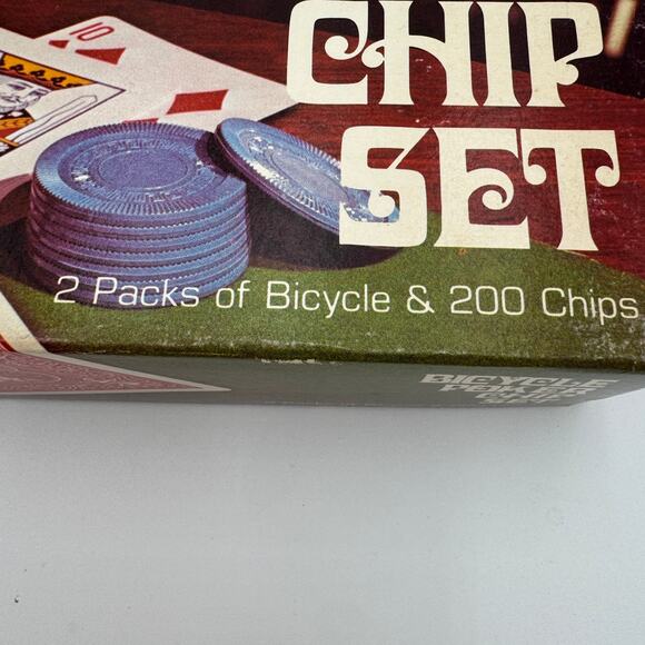 Vintage Sealed Bicycle Poker Chip and Card Set 1980's NOS Never Opened - Picture 7 of 8